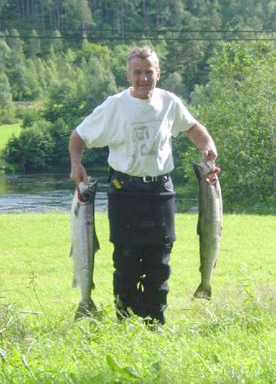 Trist med laks på andre kastet!